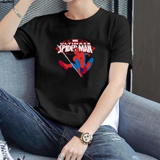 XS-8XL,new in stock,Fashion Men/Women Short sleeve Roung neck Marvel Spiderman T-shirt 3 Colors Black &amp; White &amp; Gra_05