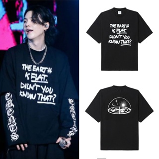 KPOP BTS SUGA Same Cotton T-shirt Men and Women Plus Size 2022 New Korean Version INS Loose Round Neck Short-sleeve_11