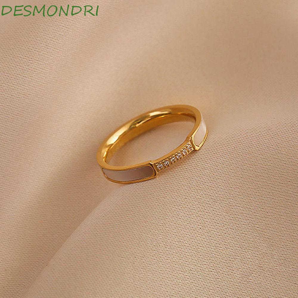 desmondri-แหวนเหล็กไทเทเนียม-รูปเปลือกหอย-สําหรับผู้หญิง