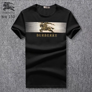 Burberry Round Neck Loose Men T-shirt_01