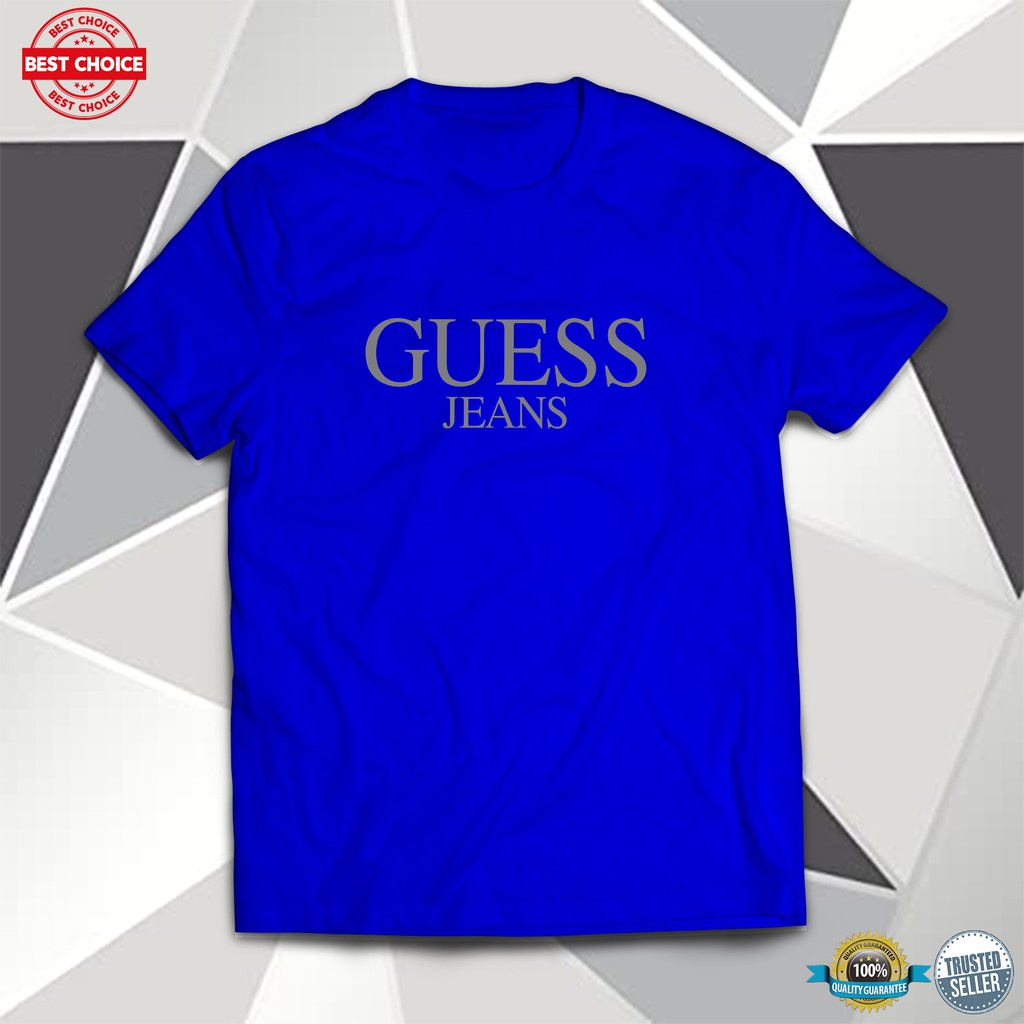 พร้อมส่ง-เสื้อยืดแขนสั้น-ผ้าฝ้ายแท้-พิมพ์ลายข้อความ-guess-สีเทา-สําหรับผู้ชาย