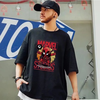 5XL-8XL Mens new Oversized tshirt Men shirt Marvel Anime Deadpool Loose superhero Pattern Couples T-shirt_01