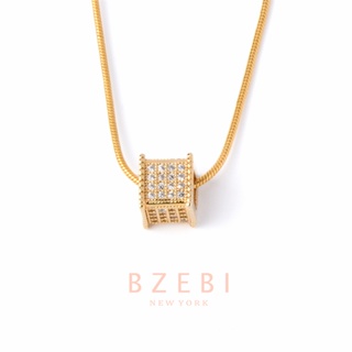 BZEBI สร้อยคอทอง สแตนเลส necklace ทองปลอม แฟชั่นผู้หญิง โซ่ ชุบทอง 18K ไม่เงา แท้ สีทอง สําหรับผู้หญิง 456n