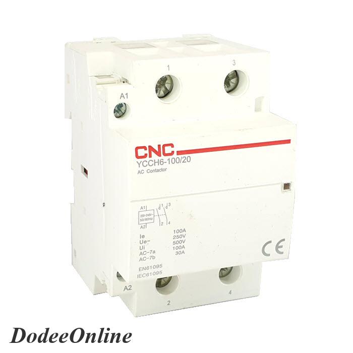 แมกเนติก-คอนแทคเตอร์-cnc-คอยล์คอนโทรล-220vac-ขนาด-100a-2p-dinrial-วงจรไฟฟ้า-2no-รุ่น-contact-100a-2no-dd