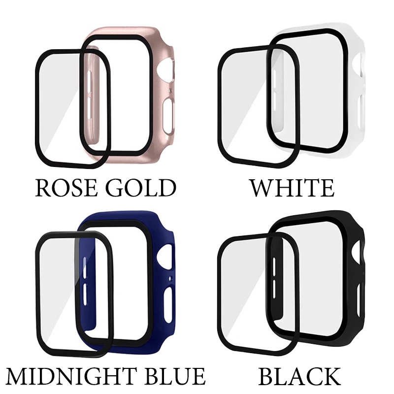 ภาพสินค้าApple Watch case PC+Glass ใช้กับ iWatch 7/6/5/4/3/2/1/SE เคส Smart watch 38mm/41mm/42mm/44mm/45mm จากร้าน cassie.pro บน Shopee ภาพที่ 2