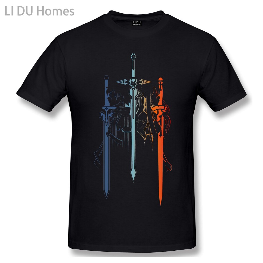 lidu-เสื้อยืดคอกลม-แขนสั้น-ผ้าฝ้าย-100-พิมพ์ลาย-kirito-and-asuna-form-sword-art-online-sword-art-online-คุณภาพสูง-05