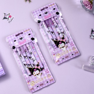 SANRIO 【5 ชิ้น】ปากกาเจล ลายการ์ตูน Kuromi Melody Cinnamoroll สีดํา 0.5 มม. สําหรับนักเรียน