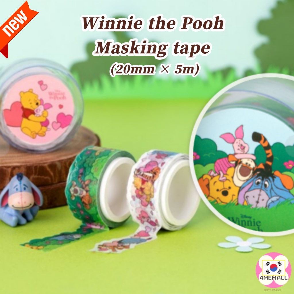 [Disney] Winnie the Pooh die-cut masking tape (20mm * 5m) 1P, sticker ...