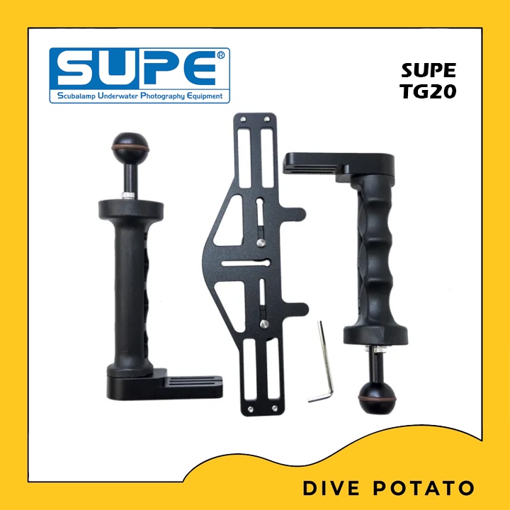 supe-tg20-double-tray-grip-แขนจับกล้องแบบคู่-สำหรับกล้องใต้น้ำ