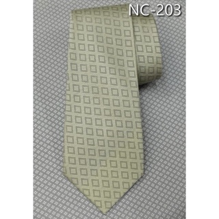 เน็คไทล์ผ้าไหมยกดอก สีครีม รหัส NC-203