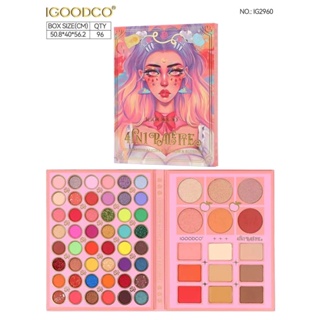 IG2960 IGOODCO 4 IN 1 PALETTE EYESHADOW & LIGHT & SHADOW & BLUSHER พาเลทอายแชโดว์ & บลัชออน