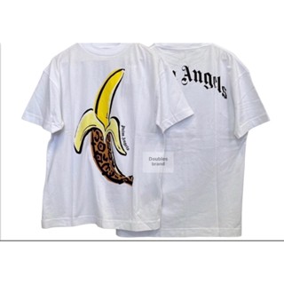 (พร้อมส่ง) Palm Angels Banana White Logo Tee เสื้อขาว