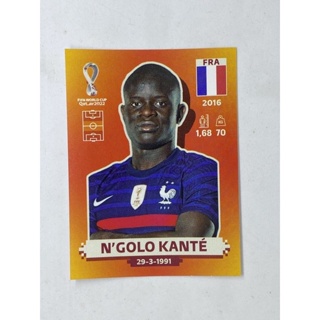 Ngolo Kante สติ๊กเกอร์สะสม ฟุตบอลโลก world cup 2022 France ของสะสมทีมฟุตบอล ฝรั่งเศส