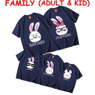[S-5XL]ผ้าฝ้าย 100% **READY STOCK**CHINESE NEW YEAR 新年衣 FAMILY Printed Graphic Short Sleeves T-Shirt Unisex Fashion/Over