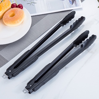 【AG】Food Tong Ergonomic Heat Insulation Wrought Iron Long Handle Cooking Clamp Bar Tools