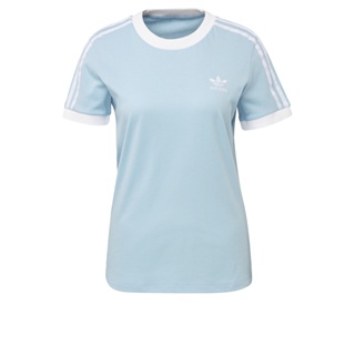 adidas ไลฟ์สไตล์ เสื้อยืด 3-Stripes ผู้หญิง สีน้ำเงิน FM3322