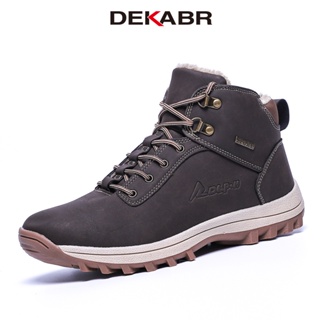 Dekabr รองเท้าบูทหนังหุ้มข้อ กันน้ํา แฮนด์เมด ให้ความอบอุ่น เหมาะกับใส่ทํางานกลางแจ้ง ฤดูหนาว สําหรับผู้ชาย ไซซ์ 39-48