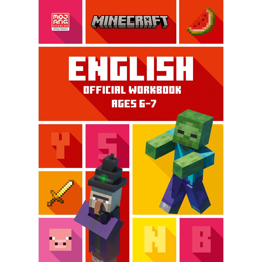 asia-books-หนังสือภาษาอังกฤษ-minecraft-english-official-workbook-ages-6-7-minecraft-education