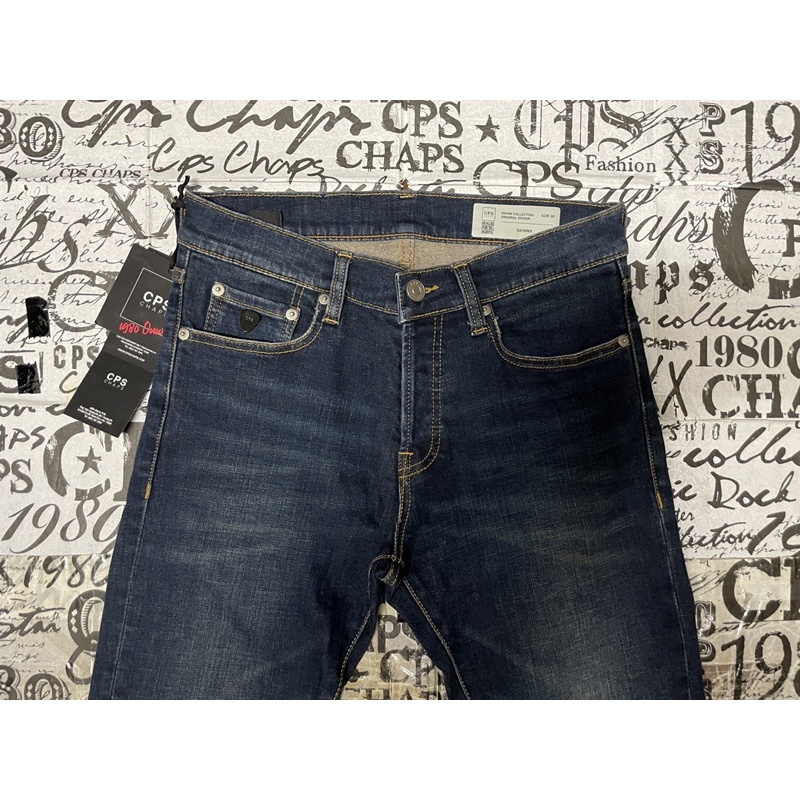 cps-chaps-jeans-blue-ja103-skinny-size-30-กางเกงยีนส์ผู้ชาย-เดฟชาย-ผ้ายืดมาก-แชปส์-สภาพใหม่มาก-รุ่นพี่ตูน-bodyslam