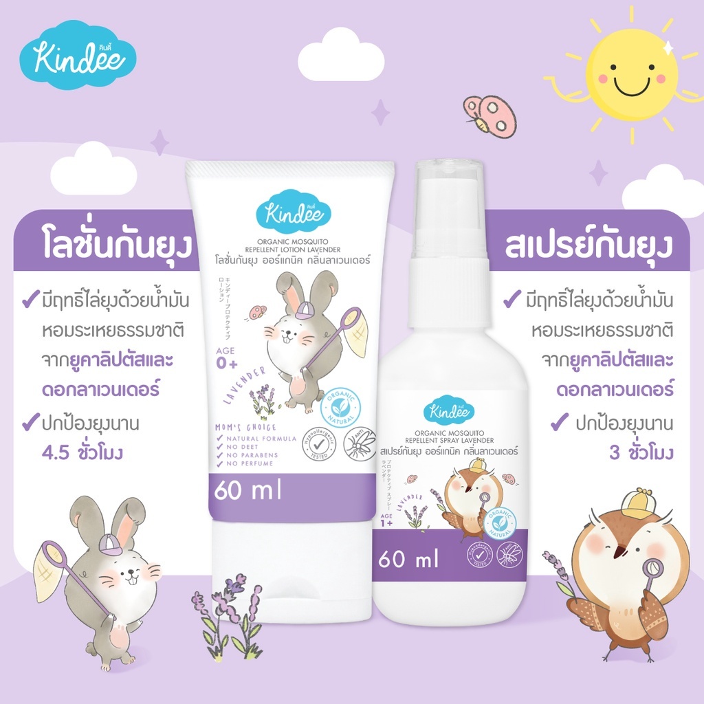 kindee-โลชั่นกันยุง-กลิ่นลาเวนเดอร์-0-00101