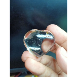 ควอตซ์ใส| Clear Quartz หัวใจ เนื้อใส คริสตัล หินธรรมชาติ 🤍🌻ขนาด 3×3 cm หนา 1.5 cm