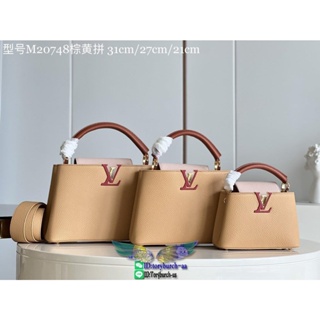 N81410 LV Capucines PM BB large shopping handbag shoulder commuter tote magazine booktote