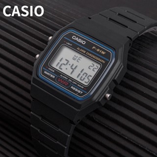 Casio นาฬิกาข้อมือดิจิทัล เรืองแสง กันน้ํา สําหรับผู้ชาย F-91W