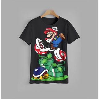 เสื้อยืด พิมพ์ลาย Super Mario-2 สําหรับเด็กผู้ชาย และผู้หญิง