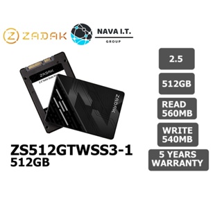 ภาพหน้าปกสินค้า⚡️กรุงเทพฯด่วน1ชั่วโมง⚡️ ZADAK SSD GAMING Z TWSS3 512GB RP Read 560Mb/s Write 540 Mb/s 5 Years ที่เกี่ยวข้อง