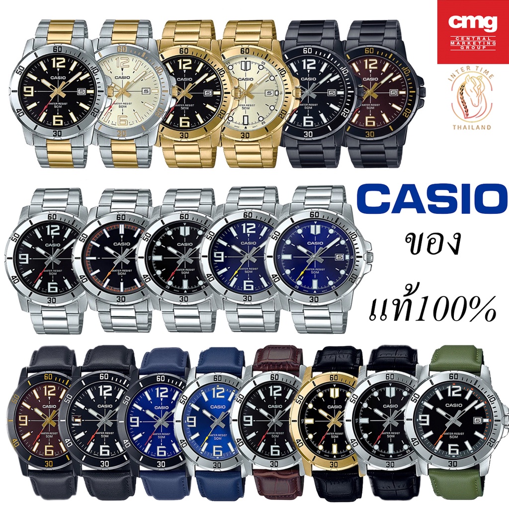 ภาพหน้าปกสินค้านาฬิกาข้อมือ CASIO รุ่น MTP-VD01L , MTP-VD01G , สายหนัง MTP-VD01D สายเหล็ก สินค้ารับประกัน1 ปี CMG จากร้าน intertime บน Shopee