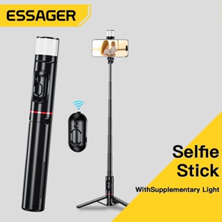 Essager 360° ไม้เซลฟี่ รีโมทคอนโทรล หกระดับ ยืดไสลด์ได้ เติมแสง ขาตั้งกล้องโทรศัพท์มือถือ