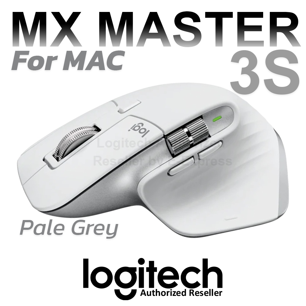 Logitech MX Master 3S for MAC Wireless Mouse (Pale Grey) เมาส์ไร้สาย สี ...