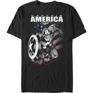 Captain America Flag T-Shirt Tee เสื้อยื เสื้อยืดน่ารักๆ_11