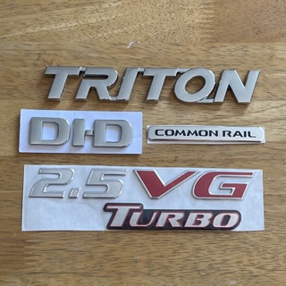 โลโก้ TRITON DID COMMON RAIL 2.5 VG TURBO ตัวหนังสือฝาท้าย (จำนวน 4 ชิ้น)