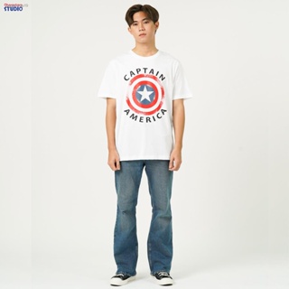 จัดส่งเฉพาะจุด จัดส่งในกรุงเทพฯMarvel Men Captain America T-Shirt - เสื้อยืดผู้ชายลายมาร์เวล กัปตันอเมริกา สินค้าลิ_11
