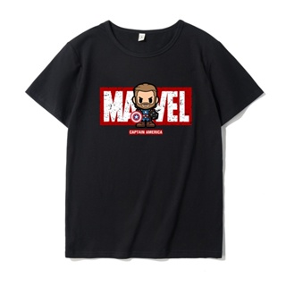 Marvel Captain America T-shirt For Men Women Black White Tees S-4XL Sizes Round Neck Unisex T Shirt Tops Breathable_11