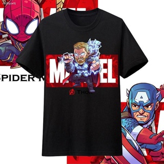 เสื้อผ้า﹍✽❃Marvel 10th Anniversary Iron Man Commemorative T-shirt Men and women marvel co-branded clothes Avengers _07