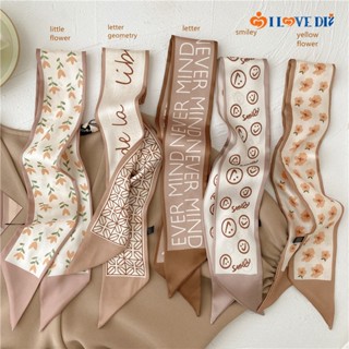 สไตล์ฝรั่งเศส สีกากี สีนู้ด ซีรีส์ผ้าไหม ผ้าพันคอ / วินเทจ ดอกไม้ ตัวอักษร ผูกผม ริบบิ้น / ผู้หญิง หางม้า ที่คาดผม