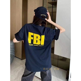 Balenciaga 22 new FBI casual t-shirt, short sleeve, round neck, logo print, loose fit for men and women_11