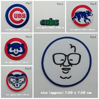 ตัวรีดติดเสื้อ baseball Chicago Cubs ตกแต่งเสื้อผ้า แจ๊คเก็ต Embroidered Iron on Patch  DIY