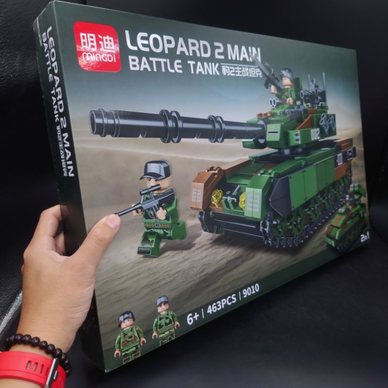 เลโก้-รถถัง-leopard-2-main-battle-tank-mingdi-9010-จำนวน-463-ชิ้น-เป็นแบบ-2-in-1-แปลงร่างเป็นแบบอื่นได้-ราคาถูก-พร้อมส่ง