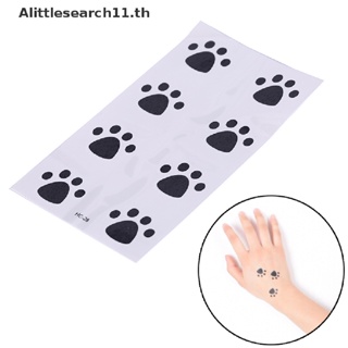 Alittlesearch11 สติกเกอร์รอยสักชั่วคราว ลายรอยเท้าแมว กันน้ํา 1 ชิ้น