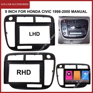 กรอบแผงเครื่องเล่น MP5 วิทยุ สเตอริโอ 2 Din 9 นิ้ว สําหรับ Honda CIVIC 1998-2000