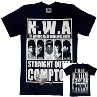 เสื้อวงนำเข้า N.W.A Fuck Tha Police Straight Outta Compton Gangster Rapper Hiphop Style Vintage Gildan T-ShirtTee_57