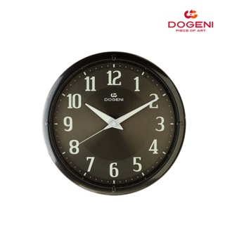 DOGENI นาฬิกาแขวน รุ่น WNP004GY นาฬิกาแขวนผนัง นาฬิกาติดผนัง นาฬิกาพรายน้ำ ตัวเลขเรืองแสง เข็มเดินเรียบ
