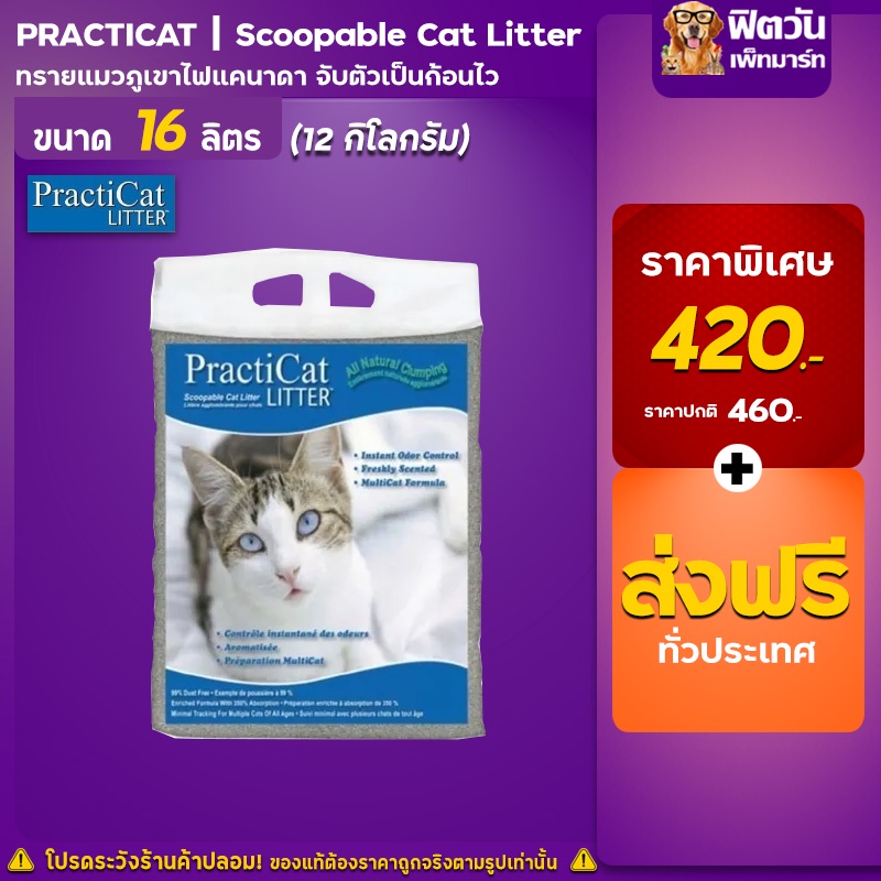 ภาพหน้าปกสินค้าทรายแมวภูเขาไฟอโรม่า Practi Cat ขนาด 27 ปอนด์ จากร้าน fit1_petmart บน Shopee
