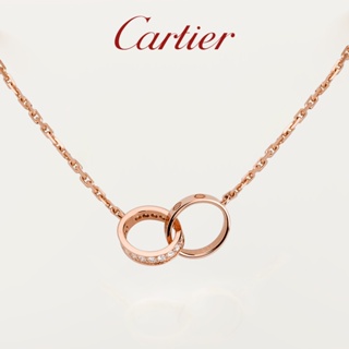 [พร้อมส่ง] Cartier LOVE Series สร้อยคอ แหวนคู่ ประดับเพชร สีโรสโกลด์ สีขาว สีทอง