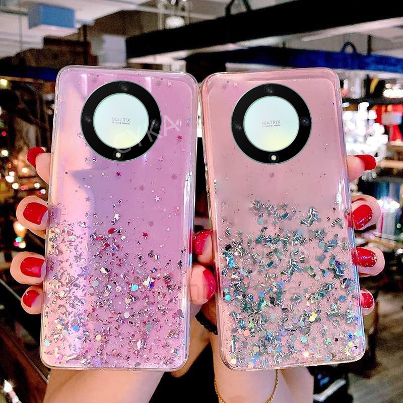 พร้อมส่ง-เคสโทรศัพท์มือถือแบบใส-ลายกลิตเตอร์ดาว-ระยิบระยับ-สําหรับ-honor-x9a-5g-huawei-honorx9a-5g-honorx9a