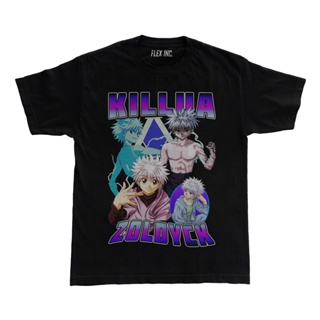 เสื้อยืดโอเวอร์ไซส์เสื้อยืด พิมพ์ลายอนิเมะ Killua Zoldyck Hunter x Hunter โอเวอร์ไซซ์ สไตล์วินเทจS-3XL_05