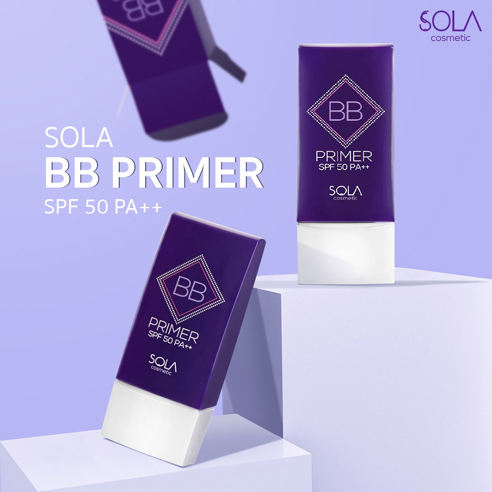 ภาพหน้าปกสินค้าSola BB Primer SPF50 PA++ โซลา บีบี ไพรเมอร์ ปริมาณ 37ml จากร้าน wemall_official บน Shopee